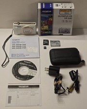 Olympus VR-340 White Digital Camera 16.0 MP  Case 16GB Micro SD Original Box 