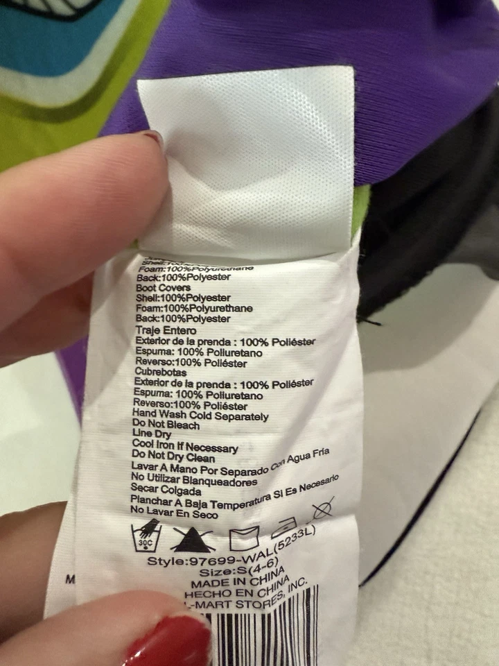 Disfraz de Buzz Lightyear talla 4-6 de Toy Story de Disney Foto 3 de 4