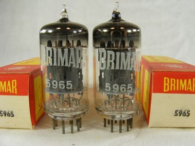 5965 Brimar double triod, matched pair, brand new in original boxes.