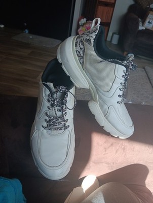 Vionic Women's Vasher Aris White Fashion Sneaker Size 10 Leopard Trim