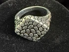 Vintage Sterling Silver Pebble Texture Ring 7g - Size 8.25 Artisan