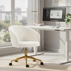 HOMCOM Office Chair with Adjustable Height, Swivel Vanity Desk Chair