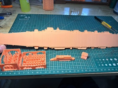 3D Printed 1/700 Japanese Navy Aircraft Carrier Oho Unpainted Model Kit