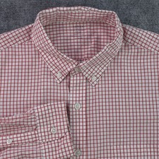 J Crew Lightweight Shirt Large Red Check Long Sleeve Button Down