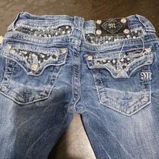 Miss Me Blue Cotton Blend Jeans Bootcut 25