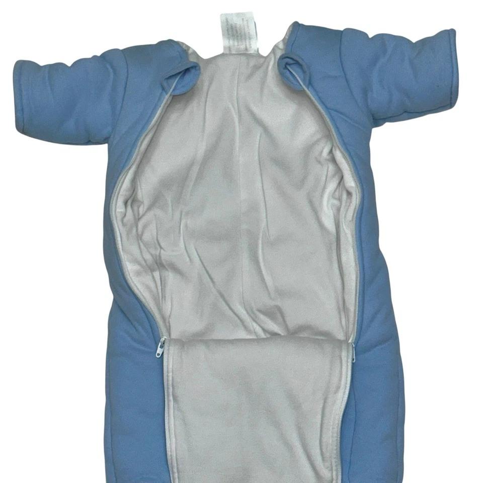 Bebé Merlin’s Magic Pijama Grande 6-9 Meses Polar Envoltura Dormir Niños Azul Foto 4 de 4