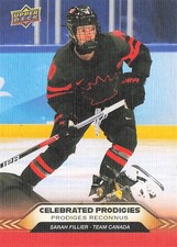 2025-26 UD Tim Hortons Sarah Fillier Celebrated Prodigies #CP-14 Team Canada