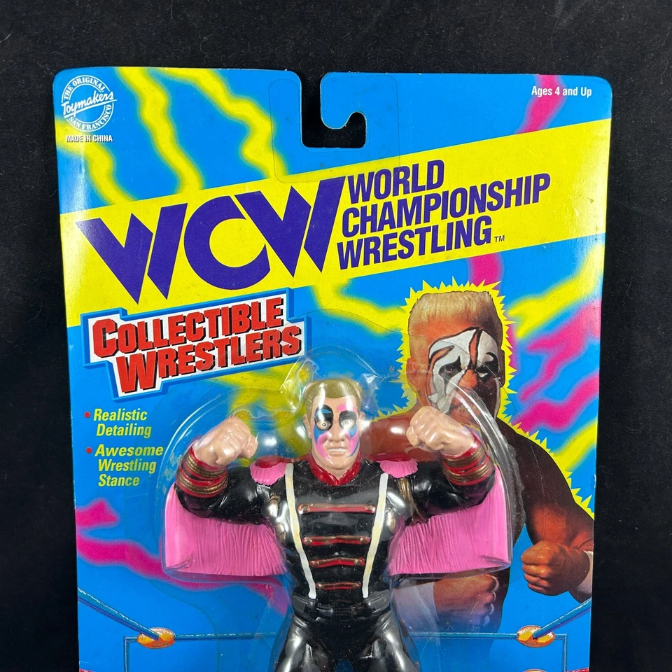 Figura de luchador coleccionable Sting WCW TOYMAKERS 1994 serie 3 nueva sellada sin usar, en caja, de colección Foto 2 de 4