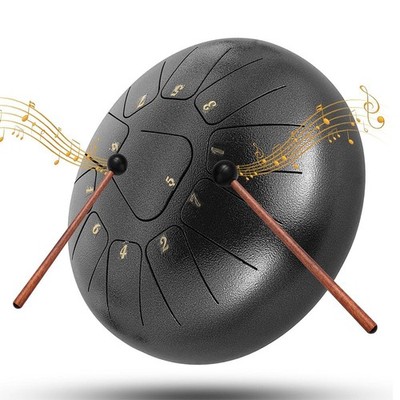 10 Zoll Zungentrommel 11 Töne Handpan Stahlzungentrommel mit Trommelschlägeln