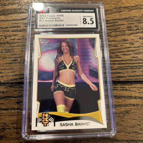 2014 Topps WWE NXT Prospects Sasha Banks #17 CGC 8.5 NM