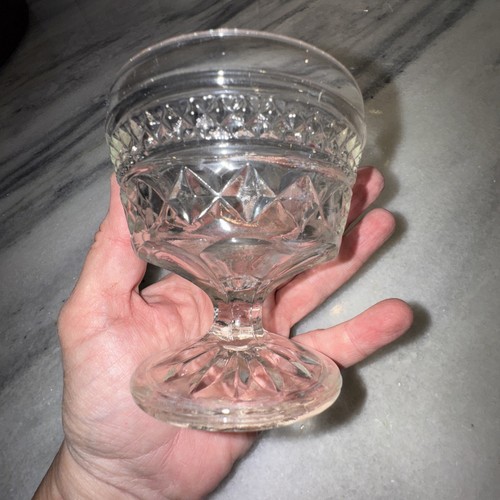 Vintage Anchor Hocking Wexford Tall Footed Sherbet Glasses x 10 - Picture 4 of 5
