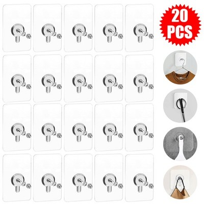 20Pcs Klebe Schrauben Starke Klebehaken Selbstklebender Schraubhaken laden 3-5kg