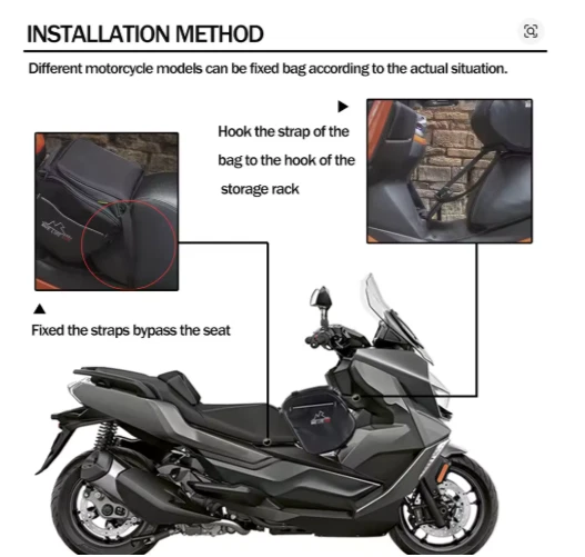 SYM 600 Scooter Tank Tool Bag for KYMCO XCITING & BMW C400/C650GT - Image 4 of 4