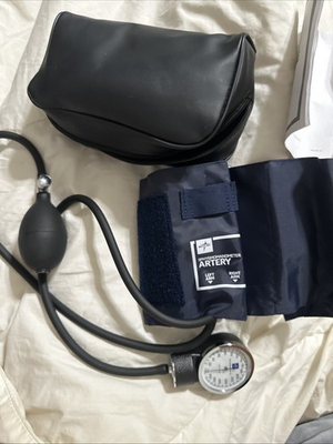 #ad Adult Size Manual Blood Pressure Monitor with Blue Cuff and Carry Case $20.00