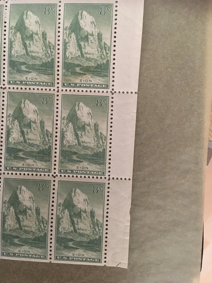 1934 Zion National Park 8 cent Full mint sheet of 50 Stamps #747 - Image 2 of 4