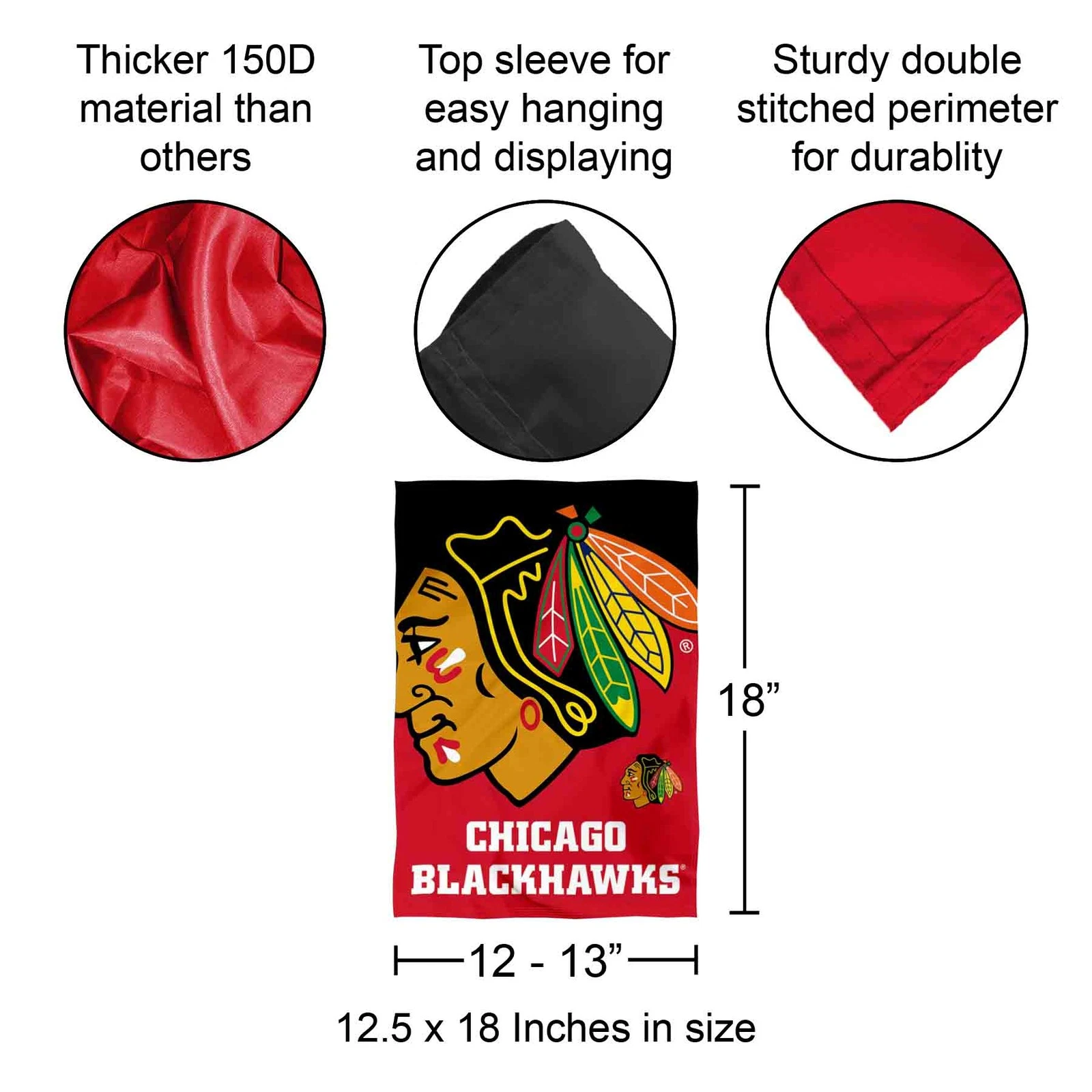 Chicago Blackhawks Garden Flag and Yard Banner
