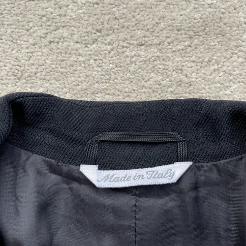 Max Mara Women’s Lined Blazer Jacket Black Size 10 / 12 Made in Italy - Picture 4 of 15