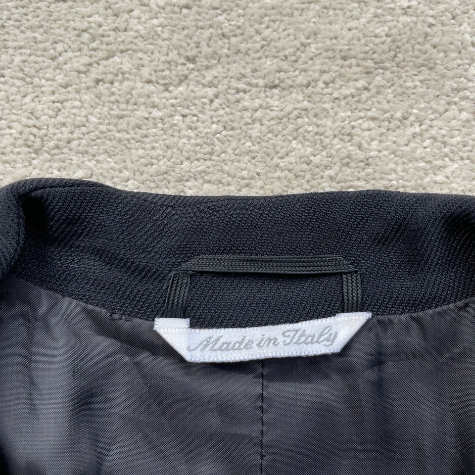 Max Mara Women’s Lined Blazer Jacket Black Size 10 / 12 Made in Italy - Image 4 of 4