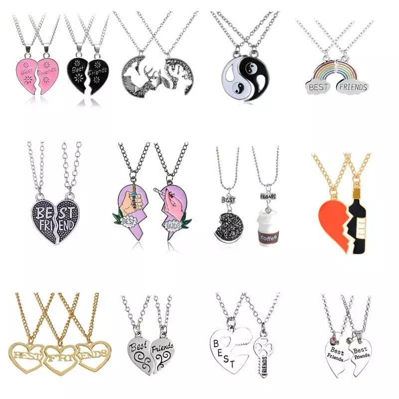 Lovely Friendship Pendant Necklace Best Friends Couples BFF Lovers