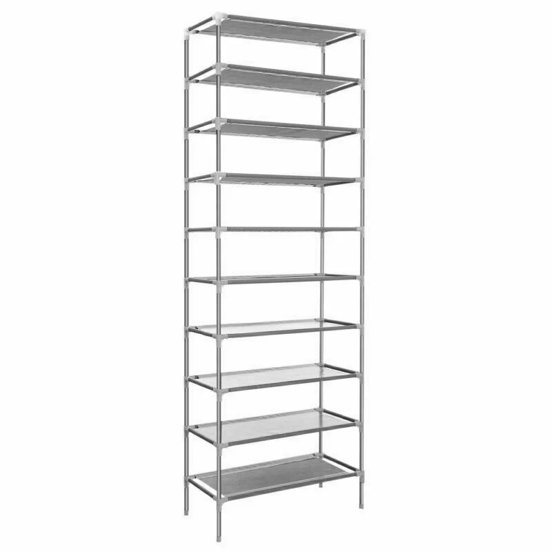 Shoe Rack Organizer 5~10 Tier Layer Shelf Holder Adjustable Closet Space Saving - Image 3 of 4