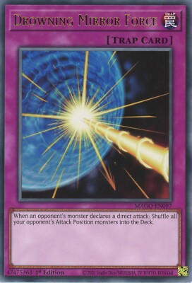 Yugioh Ertrinkende Spiegelmacht MAGO-DE097 Rare 1. NM x3 Spielset