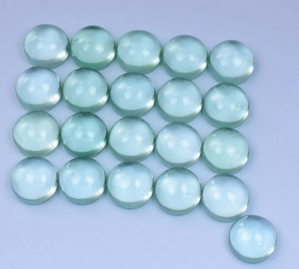 21 Stück Natürliches Grün Peridot 8 X 8 MM Cabochon VVS Pak Edelstein Agl - Bild 2 von 4