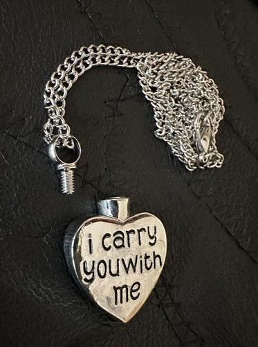 Ashes Urn Necklace Cremation Jewelry Heart Pendant For Ashes Memorial Locket NEW - Picture 2 of 3