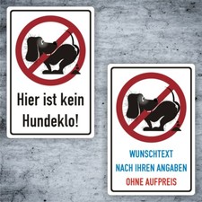 Verbotsschild Kein Hundeklo Hunde Kaken verbo...