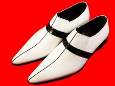 Chelsy - Italian Party Leisure Designer Slipper White Black 43