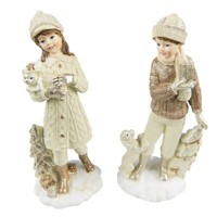 Weihnachten Figur Kind Paar MäDchen Und Junge Clayre & Eef 22 Cm