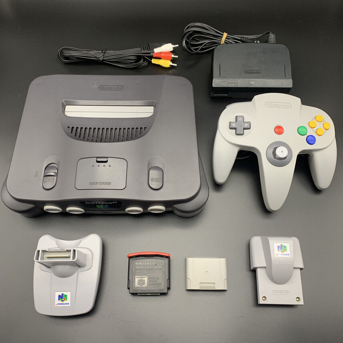 Nintendo 64 N64 console +1 OEMcontrollers+AC+Choice Accessories Used Region  free