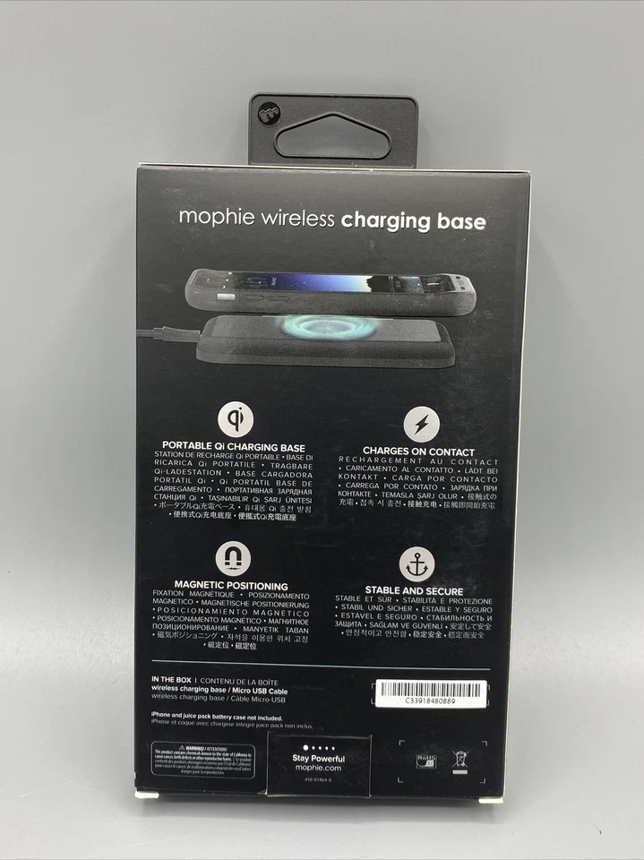 NUEVO Mophie Charge Force Qi Base de Carga Inalámbrica Soporte Pad iPhone X Galaxy Nuevo en Caja Foto 3 de 4