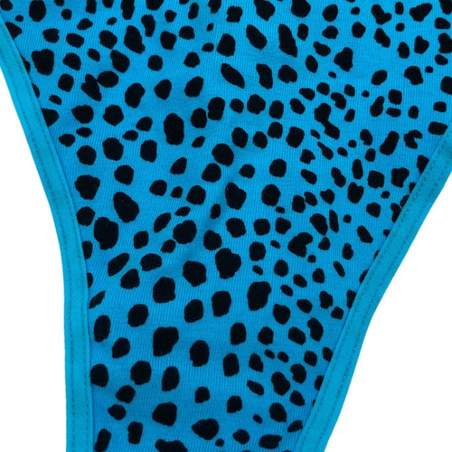 Mujer Junior Talla GRANDE Suave Inmersión Frontal Tanga Bragas Azul Estampado Animal - Imagen 2 de 8