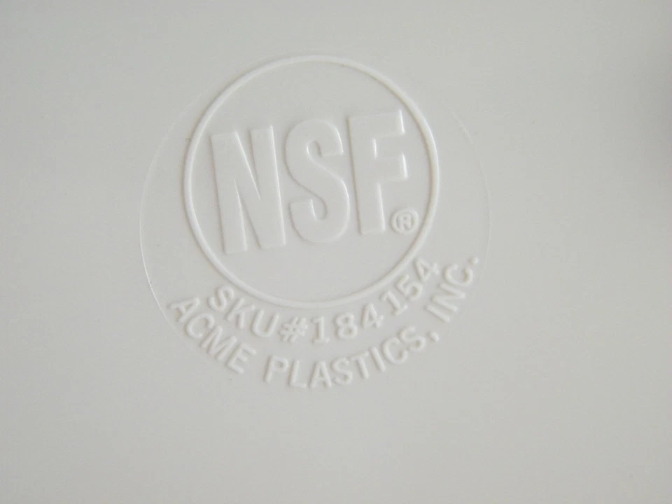 NSF ACME PLASTICS 12"  WHITE SERVING TRAY / PLATTER WITH RUBBER FEET SKU #184154 - Image 4 of 4