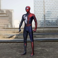 Venom Spider-Man Jumpsuit Symbiote Adult/Kids Bodysuit Cosplay Costume Halloween