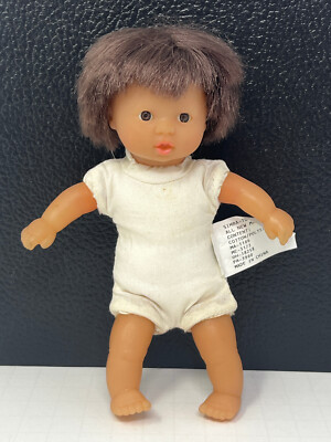 VTG  SIMBA TOYS 6.5'' DOLL - SHORT BROWN HAIR- RUBBER & SOFT BODY