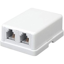 Vanco CMTJ42W Jack Surface MNT Dual 4C WHT