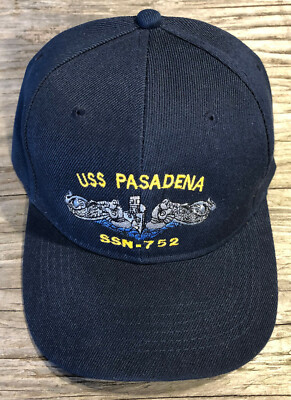 USS Pasadena SSN-752 Ball Cap Embroidered Submarine Dolphins Navy Veteran Hat