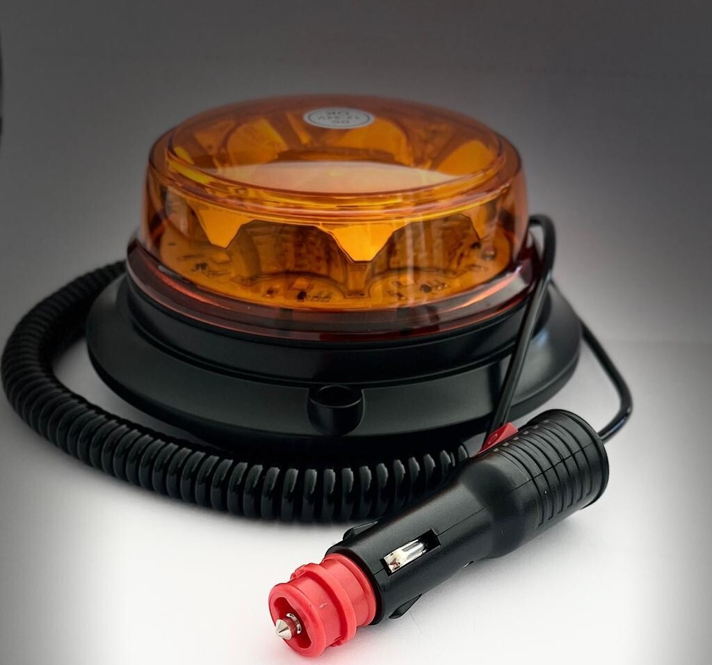 Gyrophare LED Magnétique 12V/24V - 4 Modes - Certification ECE R65/R10/E9 - Orange - Neuf