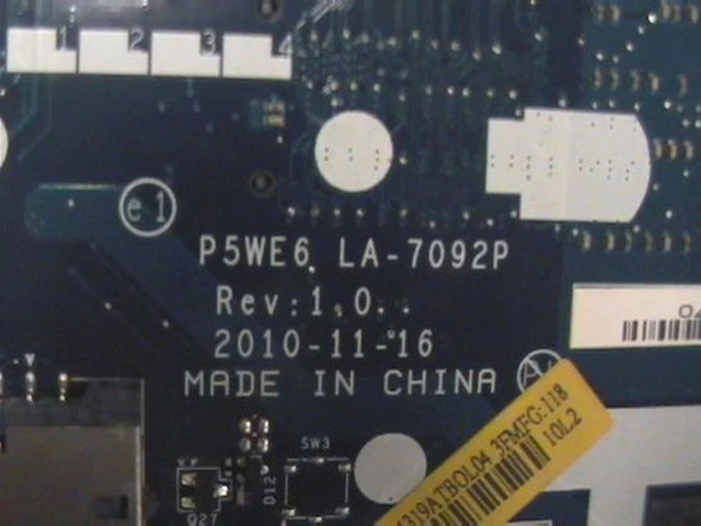 Gateway NV51B laptop mainboard MB.NCY02.001 LA-7092P - Image 4 of 4