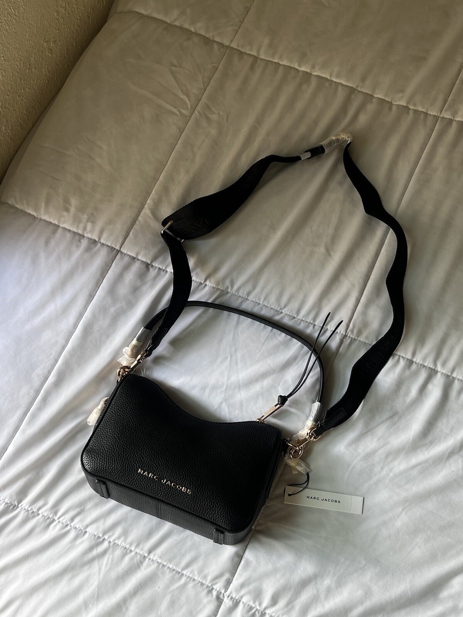 Marc Jacobs M0015021 Pebbled Leather Handbag with Sling - Black