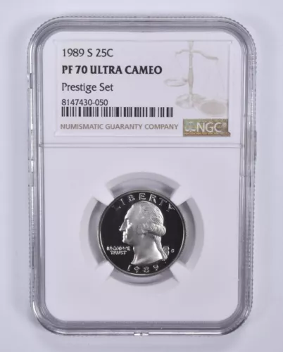 1989-S Washington Quarter Prestige Set PF70 UCAM NGC Brown Label