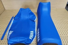YAMAHA XT250 XT350 SEAT COVER 1984 TO 2000 MODEL SEAT COVER + STRAP (BLUE) (Y-3)