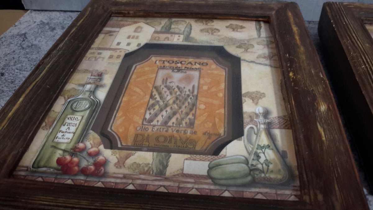 絵画 Charlene Audrey 2004 TuscanToscano 3Set 2004 Charlene Audrey Framed Shadow Box WALL PLAQUES Tuscan Toscano