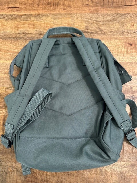 DSW Camuto Steel Blue Green Canvas Backpack Padded  display picture 3