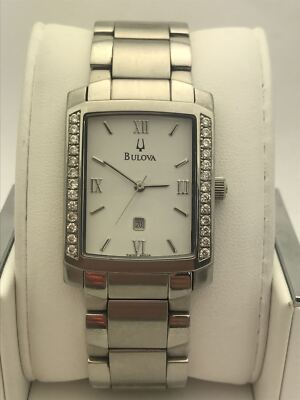 Bulova Ladies White Dial Silver Tone Stainless Steel  display picture 1