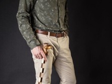 Fashionable Walking Cane For Men, Dog Walking Sticks Fancy Hand Carved, Design