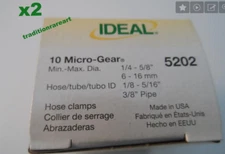 20 IDEAL-Tridon Hose Clamps#4 1/4 - 5/8" 6-16mm / 1/8 - 5/16" 3/8" Pipe #5202