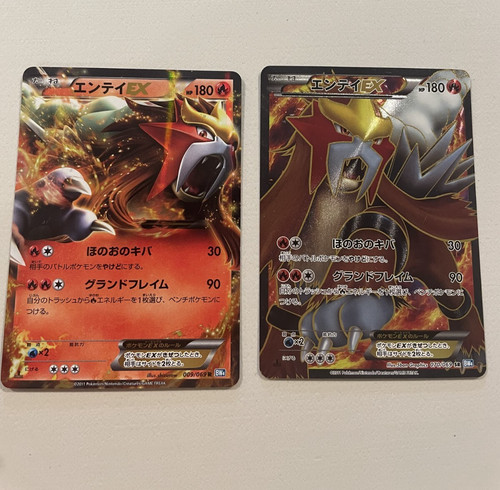 ENTEI EX 009/069 BW4 DARK RUSH POKEMON JAPANESE HOLO RARE and Entei 070/069