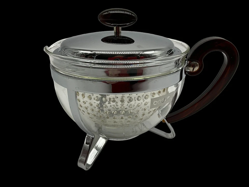 Bodum Chambord negro 32 oz. Tetera de vidrio con infusor de cesta vajilla de colección Foto 2 de 4